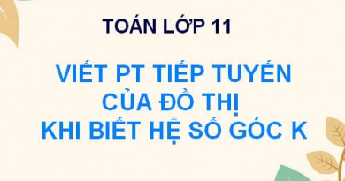 Cách viết phương trình tiếp tuyến khi biết hệ số góc k - Toán lớp 11